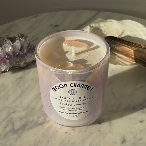 Peace & Love Crystal Intention Candle
