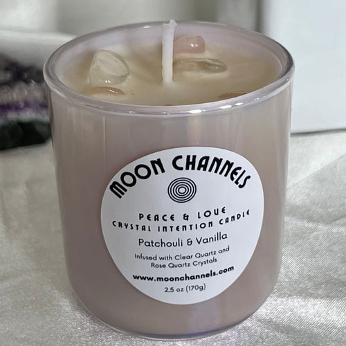 Peace & Love Crystal Intention Candle