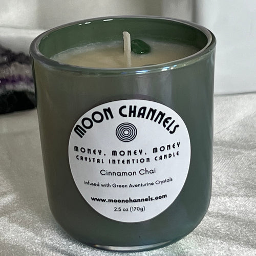 Money, Money, Money Crystal Intention Candle